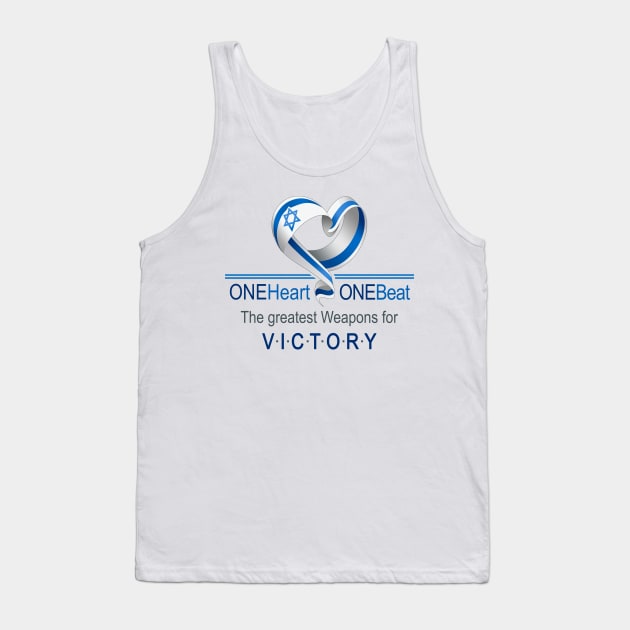 One Heart One Beat - Shirts in solidarity with Israel Tank Top by Fashioned by You, Created by Me A.zed